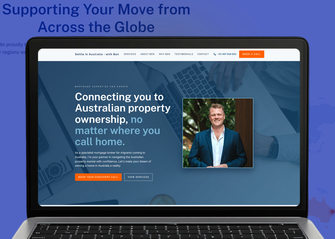 Settle In Australia desktop view